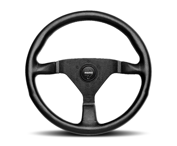 MOMO Monte Carlo Leather Steering Wheel, Black/Black, 320mm product image
