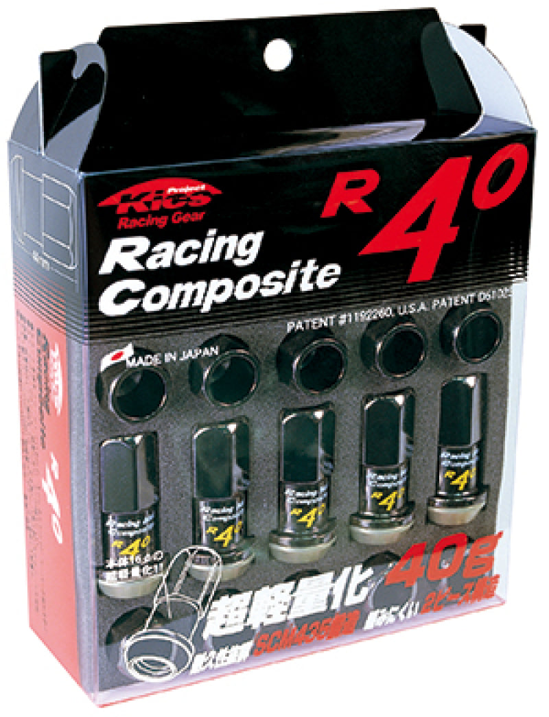 Project Kics GR Corolla 12x1.50 R40 Lug Nuts - Black (20 Pcs) product image