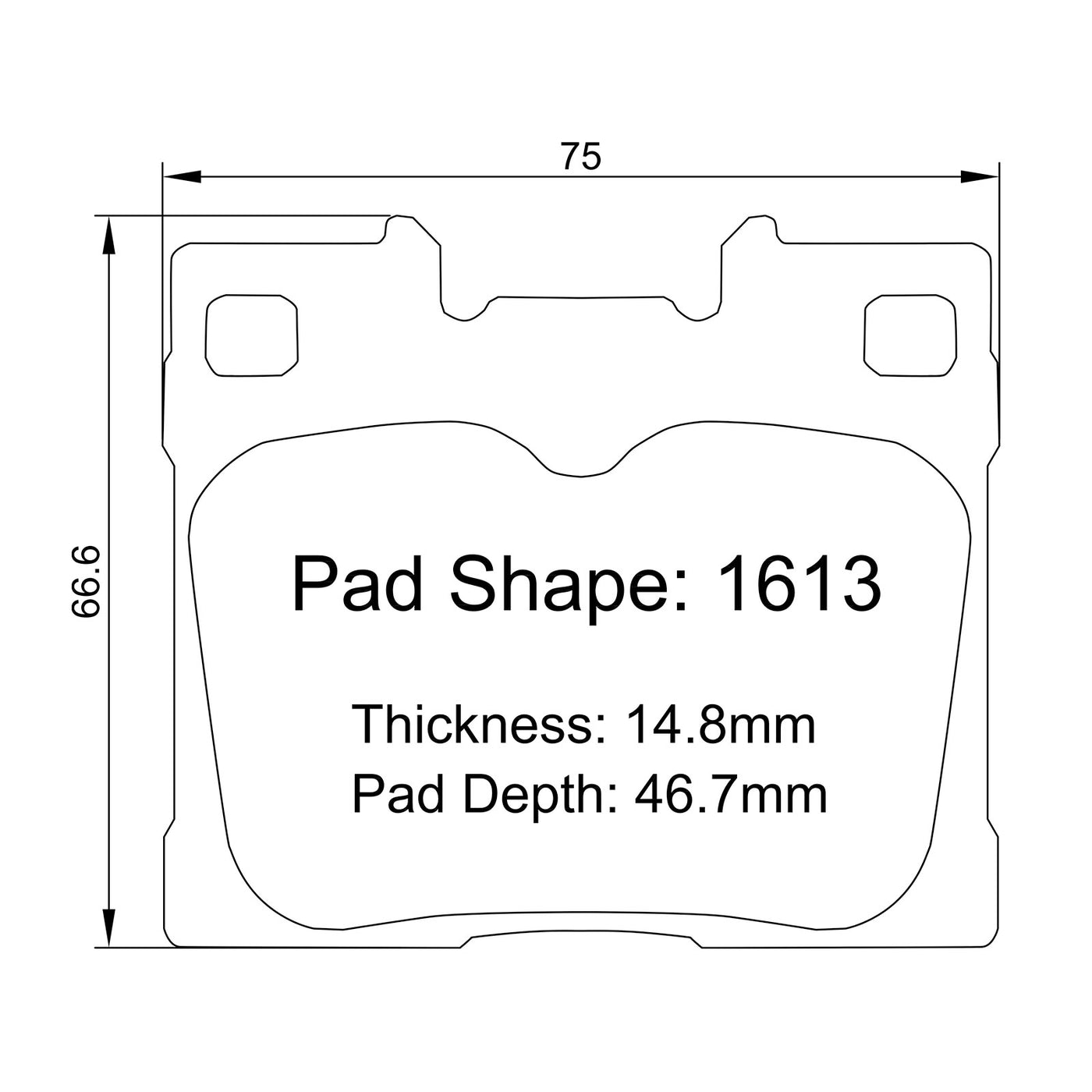 2020+ GR Yaris RZ rear brake pad