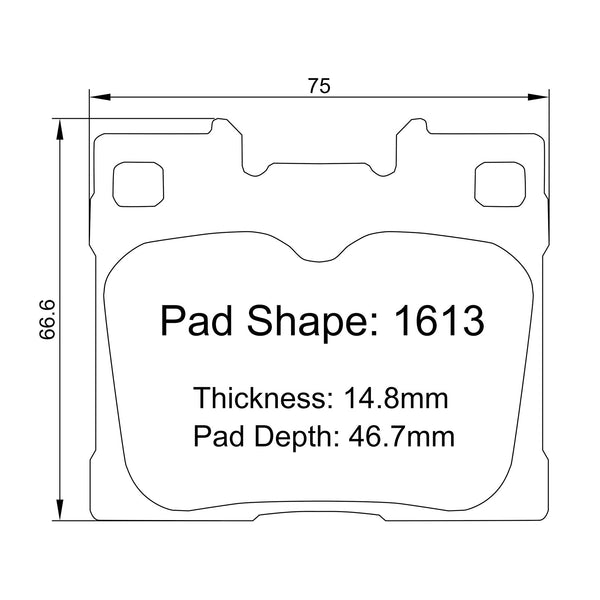 2020+ GR Yaris RZ rear brake pad