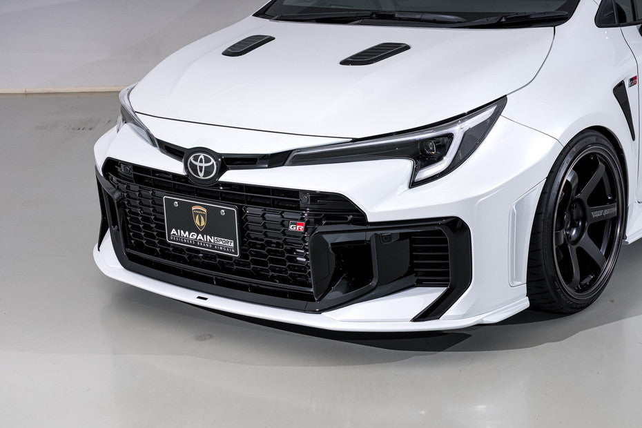 AIMGAIN SPORT front under spoiler installed on a GR Corolla